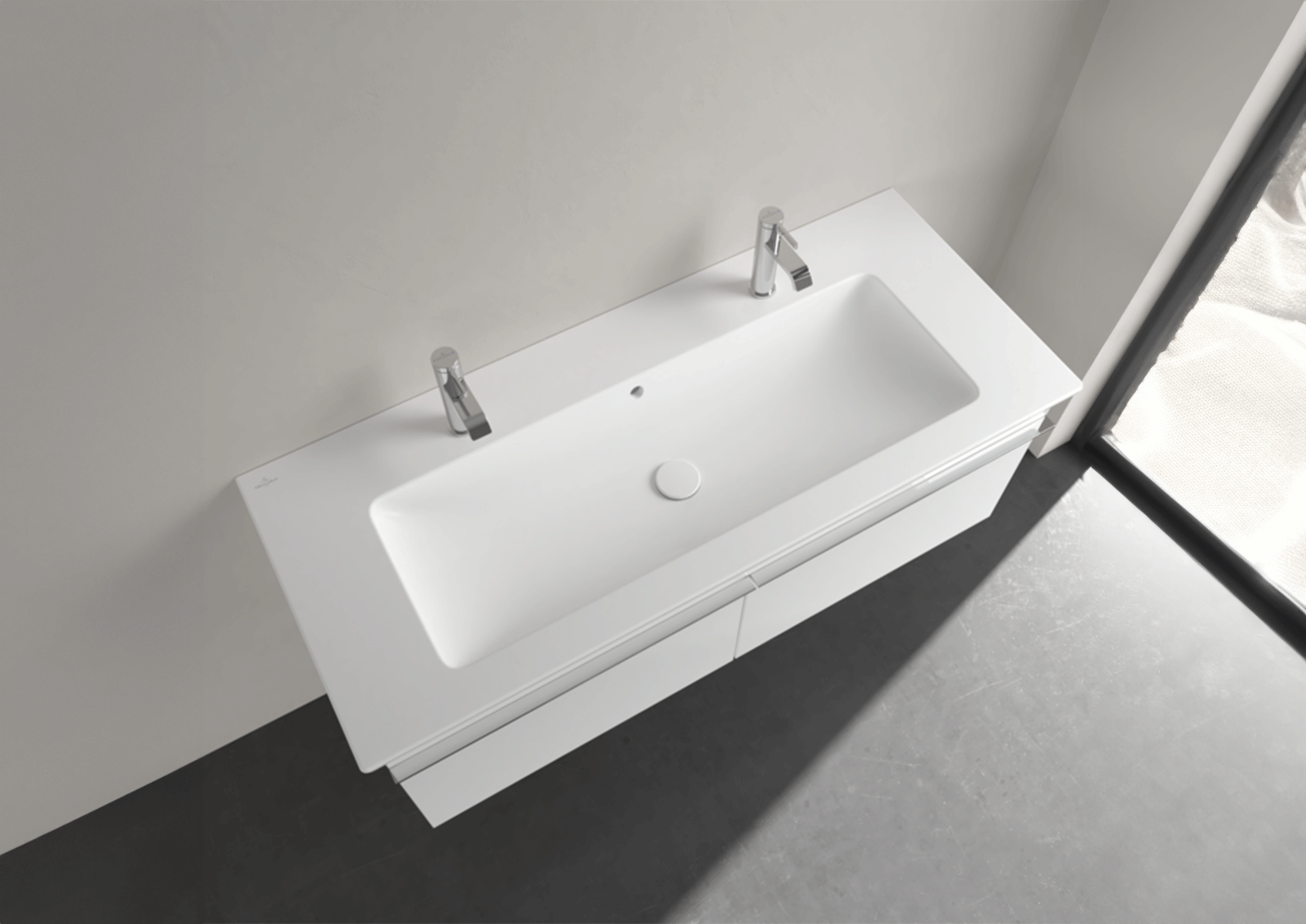 Lavabo Venticello di Villeroy & Boch da 120 cm