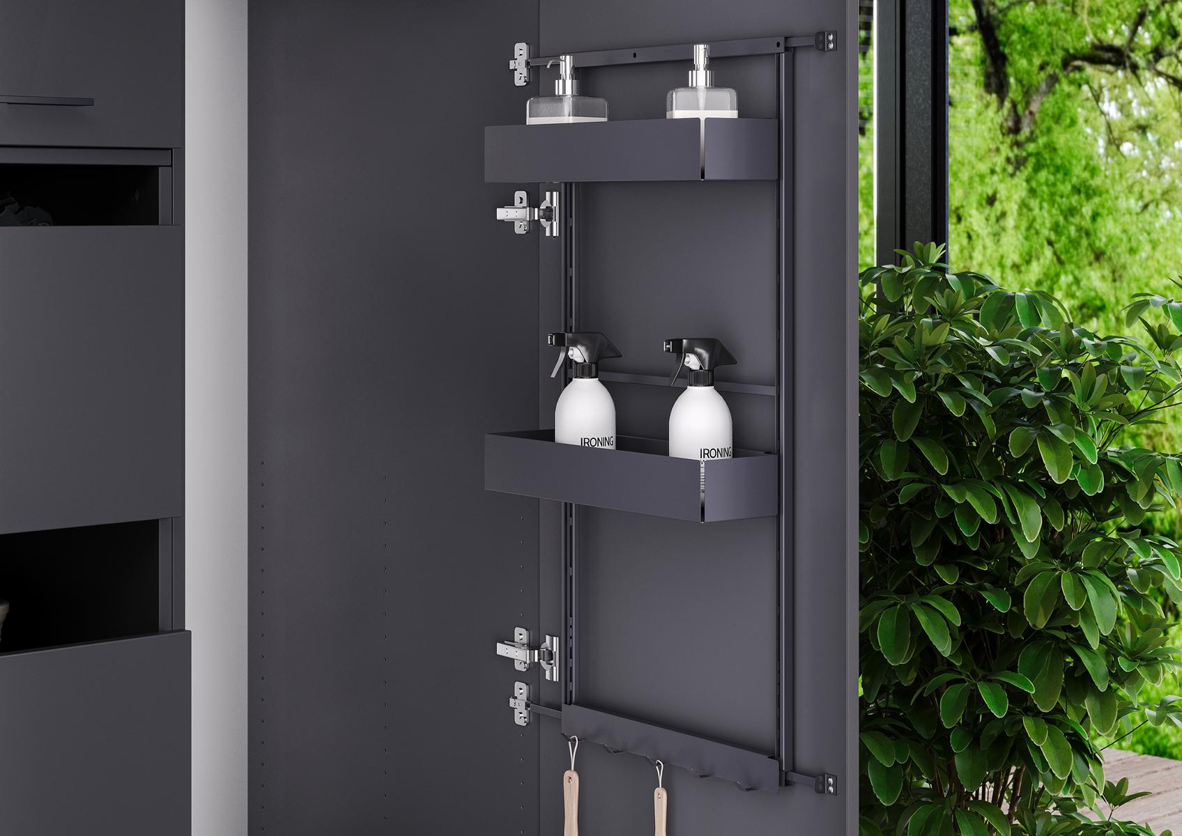 Vauth Sagel Rack Plus - Set di telai per il montaggio sulla porta - 438x935 mm - Colore Lava 