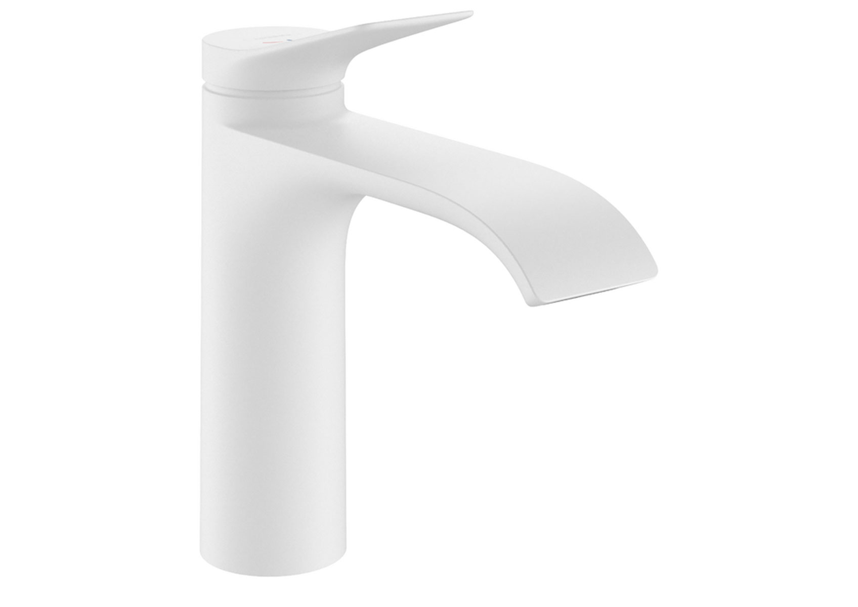 Miscelatore monocomando per lavabo hansgrohe Vivenis 110 CoolStart con gruppo di scarico a tirante, bianco opaco