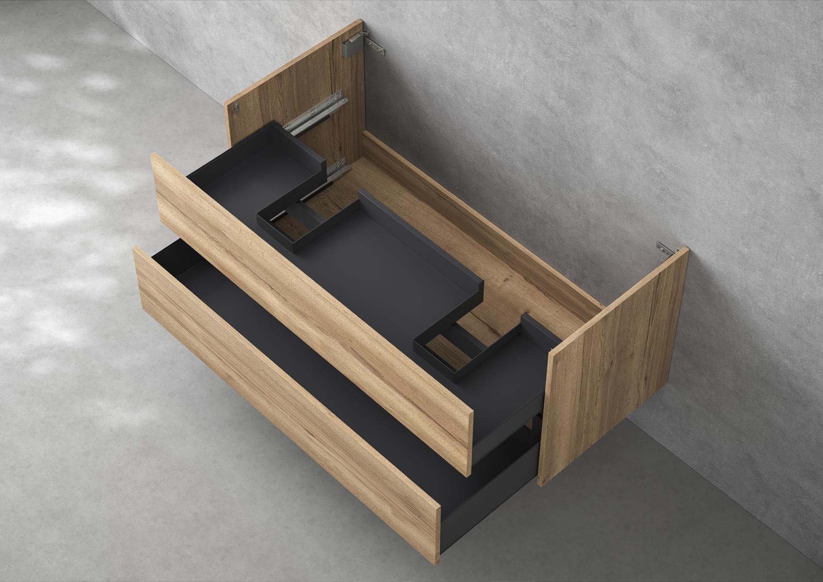 Mobile sottolavabo Intarbad Pure come accessorio per il doppio lavabo Villeroy & Boch Collaro da 130 cm 
