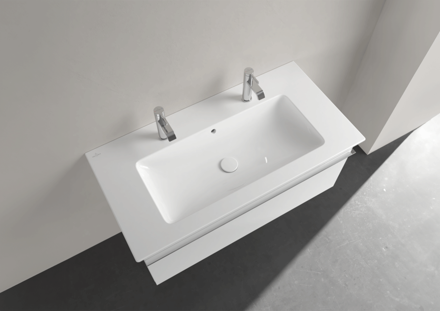 Lavabo Venticello di Villeroy & Boch da 100 cm