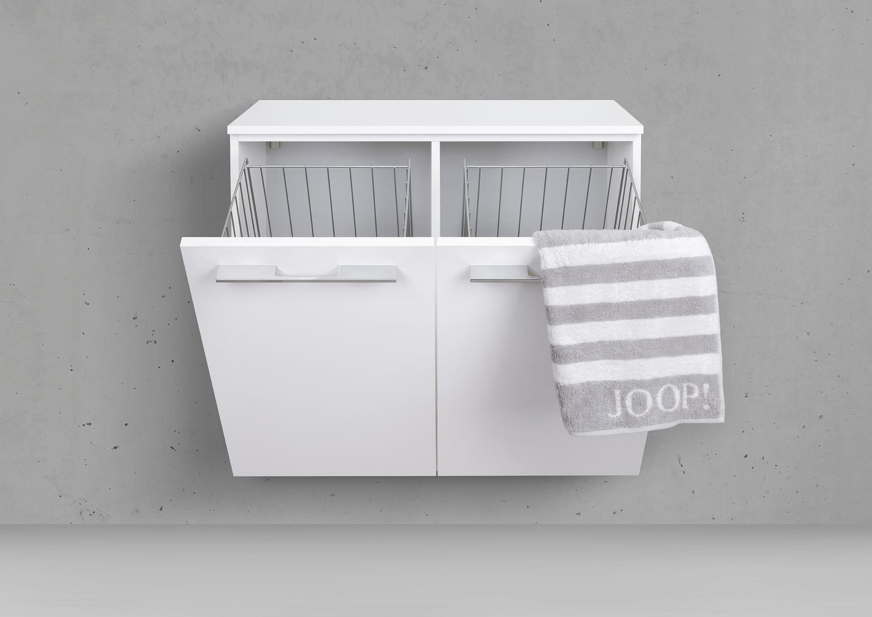 Badschrank mit Doppel-Wäschekippe Hochschrank H/B/T: 70/80/32,5cm