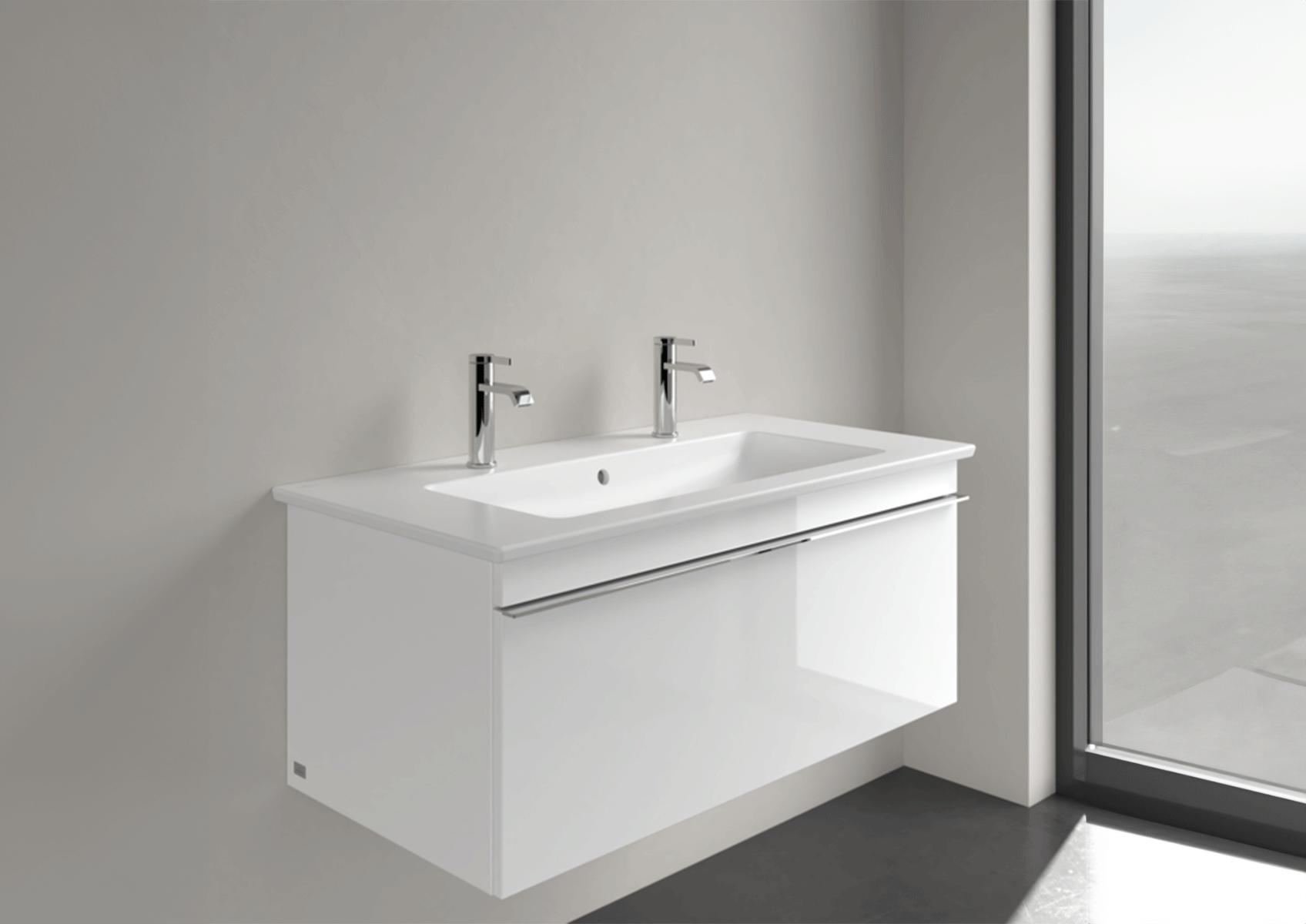 Lavabo Venticello di Villeroy & Boch da 100 cm