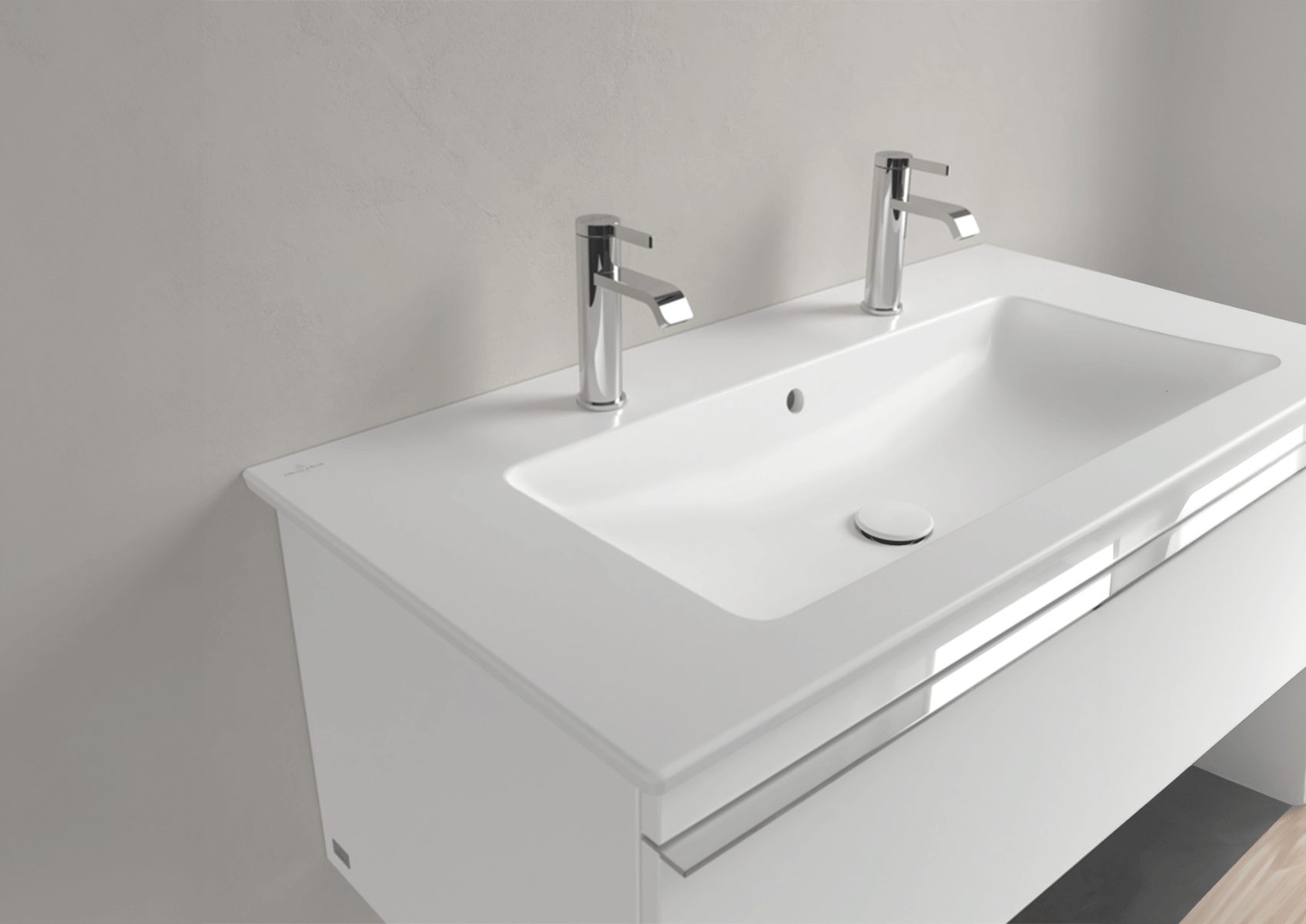 Lavabo Venticello di Villeroy & Boch da 100 cm