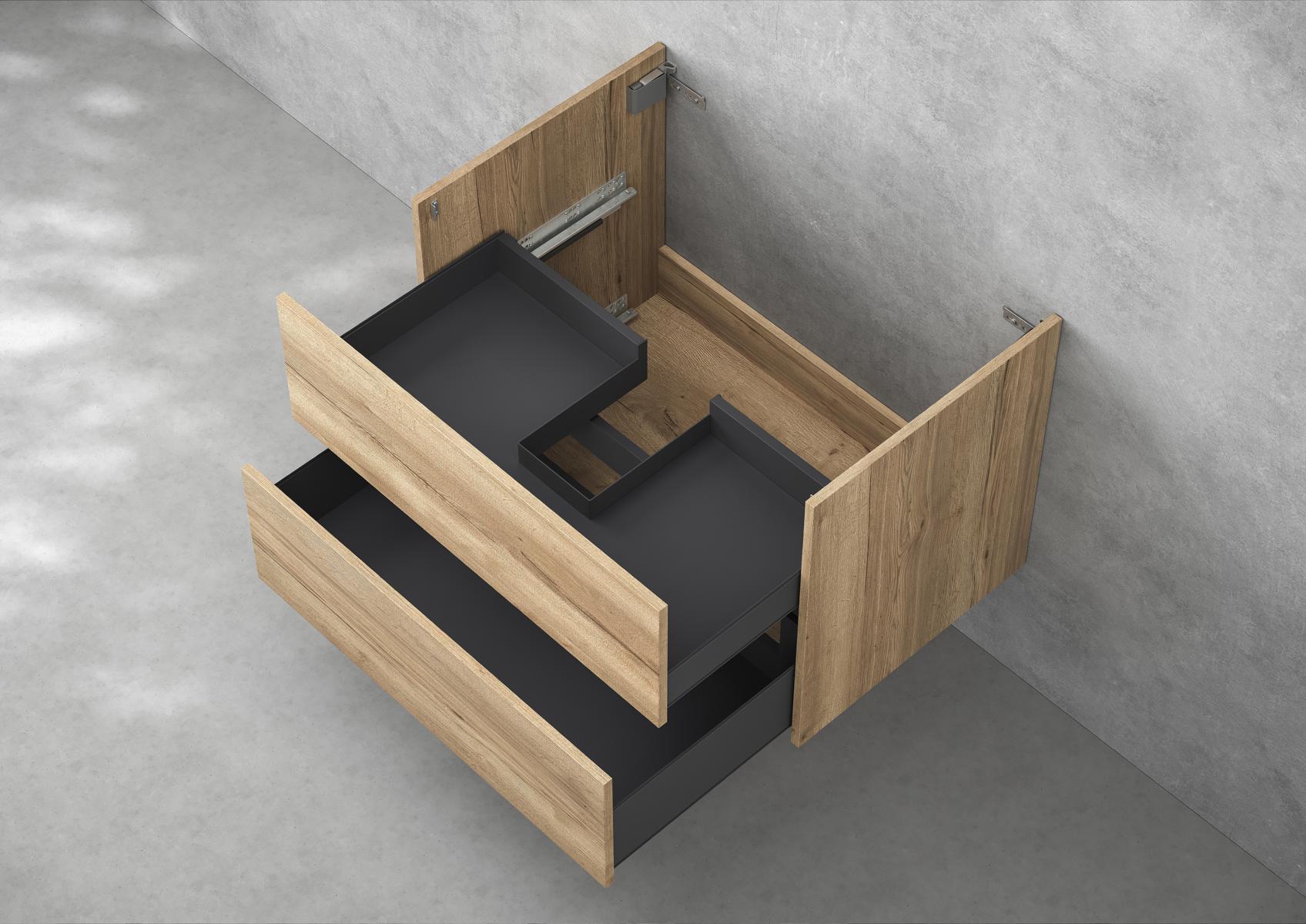 Mobile sottolavabo Intarbad Pure come accessorio per il lavabo Duravit Vero Air da 80 cm  