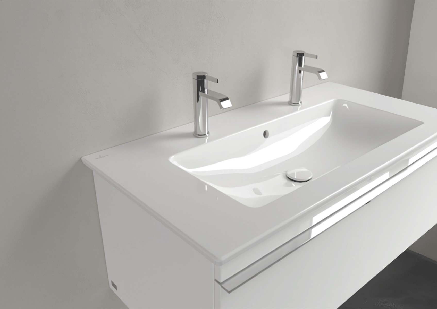 Lavabo Venticello di Villeroy & Boch da 100 cm