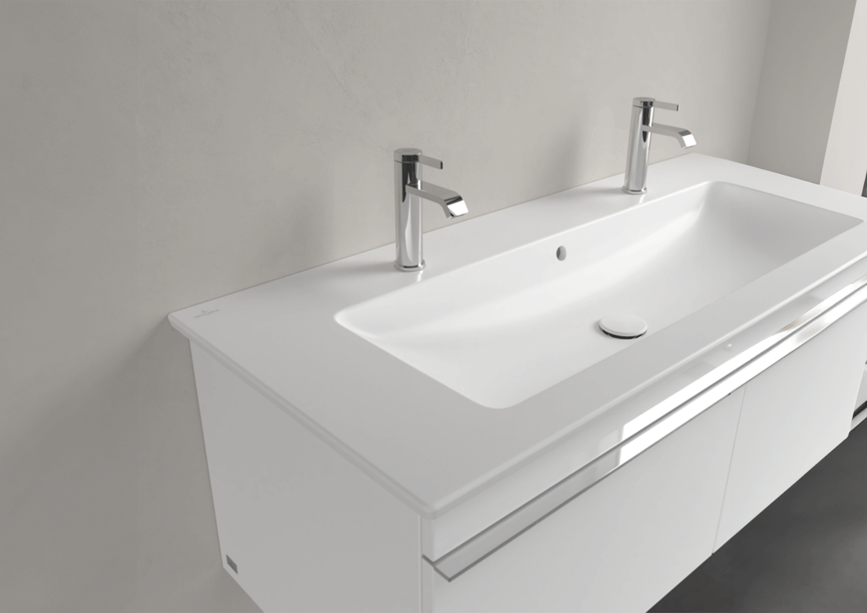 Lavabo Venticello di Villeroy & Boch da 120 cm