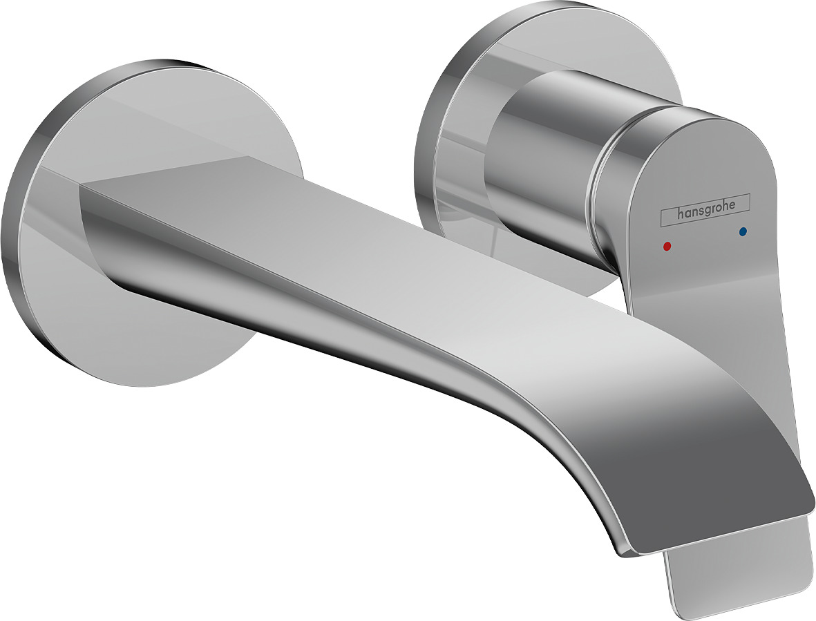 Hansgrohe Unterputz-Waschtischarmatur in Chrom mit langem Auslauf und seitlichem Einhebelmischer