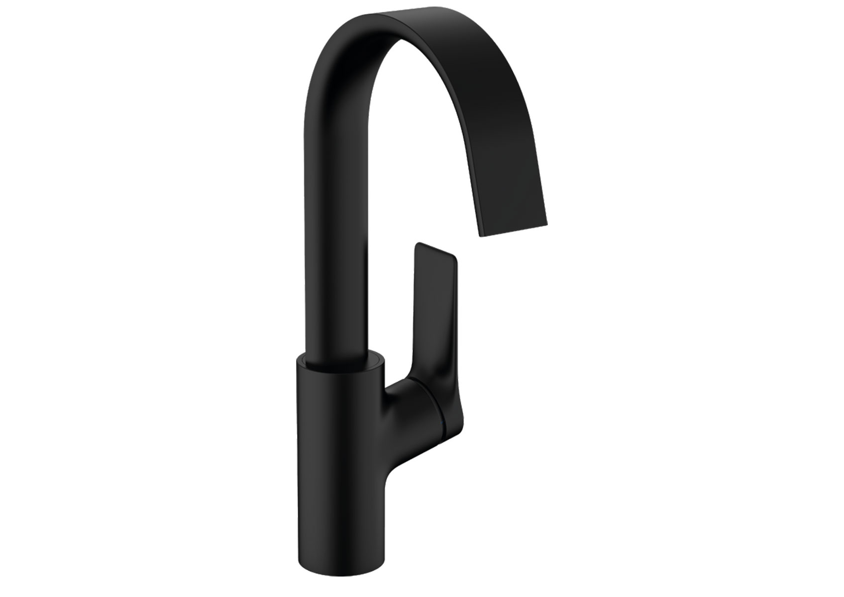 hansgrohe Viveni 210 single-lever basin mixer with swivel spout and pull-rod waste set, matt black