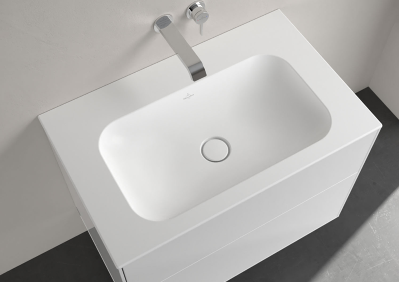 Lavabo Finion de Villeroy & Boch, 80 cm