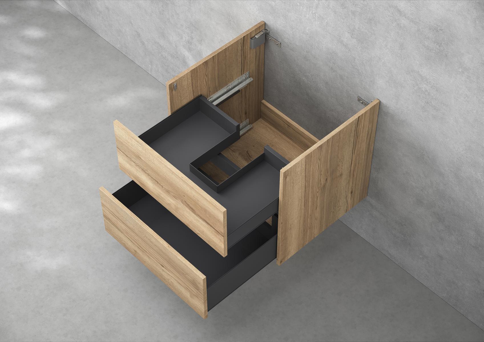 Mobile sottolavabo Intarbad Pure come accessorio per il lavabo Ideal Standard Extra da 50 cm 