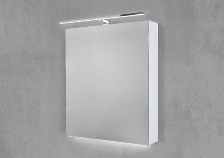 Spiegelschrank 60 cm mit LED Chrom Beleuchtung Doppelspiegeltür