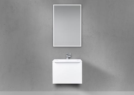 Gäste Badmöbelset SLIDE, Waschtisch 60x35 cm, Unterschrank mit Waschbecken und LED Spiegel