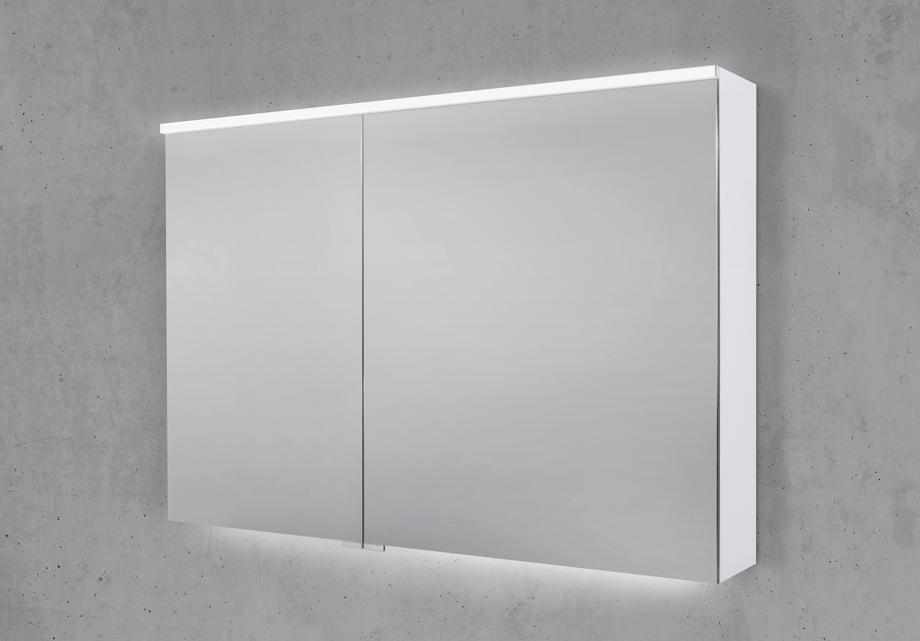MULTI Spiegelschrank Doppelspiegeltüren integrierte cm LED Beleuchtung Light 100