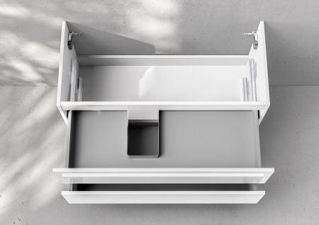 Unterschrank Intarbad Premium als Zubehör für Waschtisch Geberit Xeno 2 90cm mit Ablage rechts