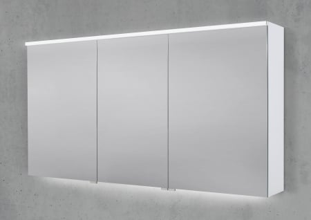 Spiegelschrank 140 cm integrierte MULTI Light LED Beleuchtung Doppelspiegeltüren