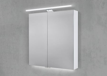 Spiegelschrank 70 cm mit LED Beleuchtung, Doppelspiegeltüren