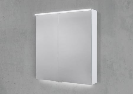 Spiegelschrank 70 cm integrierte MULTI Light LED Beleuchtung Doppelspiegeltüren