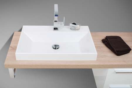 Waschtischplatte nach Maß Design Badmöbel Set mit Waschbecken