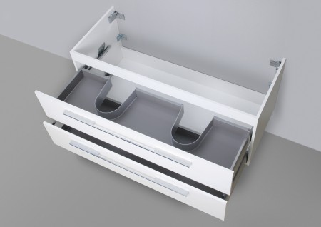 Waschtisch Unterschrank zu Duravit D-Code Doppelwaschtisch 120 cm Waschbeckenunterschrank