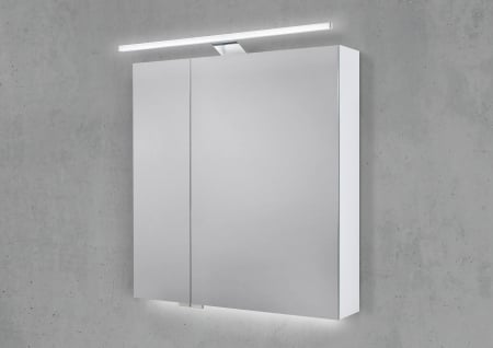 Spiegelschrank 70 cm mit LED Beleuchtung, Doppelspiegeltüren