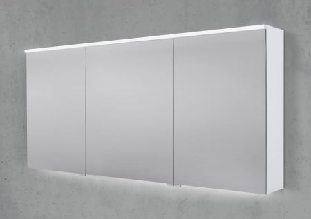 Spiegelschrank 160 cm integrierte MULTI Light LED Beleuchtung Doppelspiegeltüren