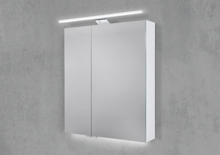 Spiegelschrank 60 cm mit LED Beleuchtung, Doppelspiegeltüren