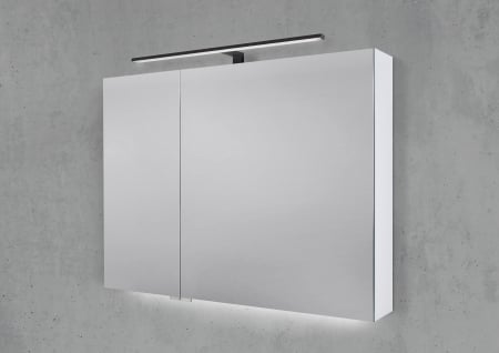 Spiegelschrank 90 cm mit MULTI LED Aufsatzleuchte