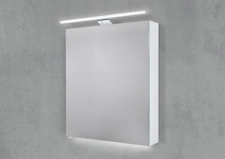 Spiegelschrank 60 cm mit LED Beleuchtung Weiß Hochglanz Lack sofort lieferbar