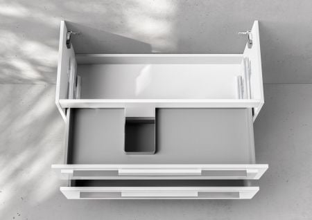 Unterschrank Intarbad Premium als Zubehör für Waschtisch Geberit Xeno 2 90cm mit Ablage rechts