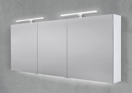 Spiegelschrank 170 cm 2x MULTI LED Acryl Aufsatzleuchte sofort lieferbar