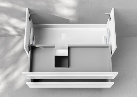 Unterschrank Intarbad Premium Zubehör für Waschtisch Villeroy & Boch Venticello 100cm Ablage rechts
