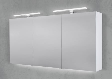 Spiegelschrank 150 cm 2x MULTI LED Acryl Beleuchtung Doppelspiegeltüren