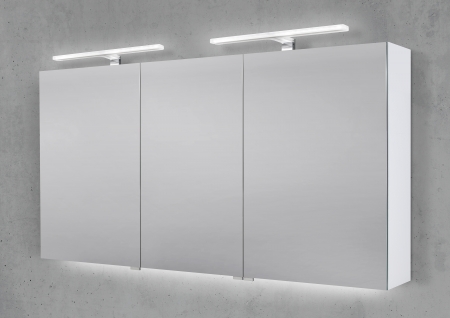Spiegelschrank 140 cm 2x MULTI LED Acryl Beleuchtung Doppelspiegeltüren