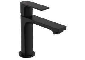 Mezclador monomando para lavabo hansgrohe Rebris E 110 CoolStart con juego de desagüe de varillas metálicas, negro mate
