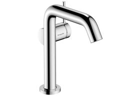 Mezclador monomando para lavabo hansgrohe Tecturis S 150 Fine CoolStart EcoSmart+ con juego de desagüe Push-Open, cromado