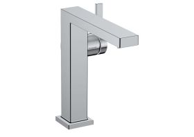 Mezclador monomando para lavabo hansgrohe Tecturis E 150 Fine CoolStart EcoSmart+ con juego de desagüe Push-Open, cromado