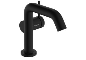 Mezclador monomando para lavabo hansgrohe Tecturis S 110 Fine CoolStart EcoSmart+ con juego de desagüe de varilla, negro mate
