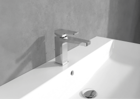 Grifo para lavabo Villeroy & Boch Architectura Square con juego de desagüe de varilla