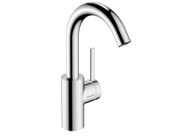 Mezclador monomando para lavabo hansgrohe Zesis S 210 CoolStart con caño giratorio y juego de desagüe con varilla, cromado