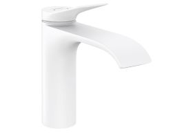 Mezclador monomando para lavabo hansgrohe Vivenis 110 con juego de desagüe de varilla, blanco mate