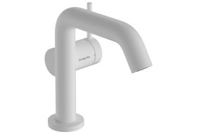 Mezclador monomando para lavabo hansgrohe Tecturis S 110 Fine CoolStart EcoSmart+ con juego de desagüe de varilla, blanco mate