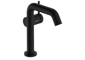 Mezclador monomando para lavabo hansgrohe Tecturis S 150 Fine CoolStart EcoSmart+ con juego de desagüe Push-Open, negro mate