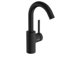 Mezclador monomando para lavabo hansgrohe Zesis S 210 CoolStart con caño giratorio y juego de desagüe con varilla de tracción, negro mate