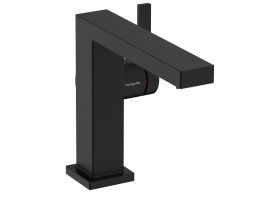Mezclador monomando para lavabo hansgrohe Tecturis E 110 Fine CoolStart EcoSmart+ con juego de desagüe de varilla, negro mate