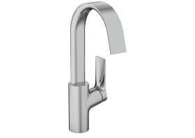 Mezclador monomando para lavabo hansgrohe Vivenis 210 con caño giratorio y juego de desagüe con varilla de tracción, cromado