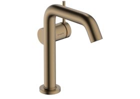 Mezclador monomando para lavabo hansgrohe Tecturis S 150 Fine CoolStart EcoSmart+ con juego de desagüe Push-Open, bronce cepillado